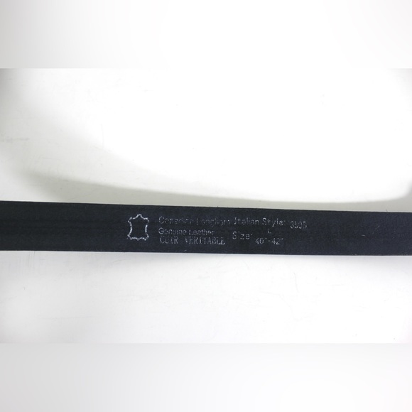 Vintage Black Canadian Longhorn Italian Style Leather Belt with Braided Detail - Picture 8 of 8